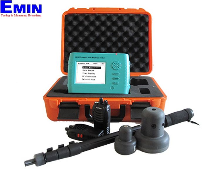 Concrete floor slab thickness testing instrument used for non-destructive structural inspection