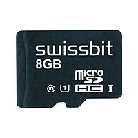 Swissbit SFSD8192N3BM1TO-E-LF-2DP-STD MicroSD Cards Industrial microSD Card, S-46u, 8 GB, PSLC Flash, -25C to +85C
