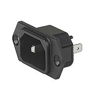 Schurter 3-145-174 Inlets Appliance Inlet, UL 15A/250VAC, Screw-on Mounting, Quick connect terminals 6.3 x 0.8 mm, IP40