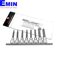 TOPTUL GAAG0807 Long Pentacle Bit Socket Rail Set (8pcs, 1/2 ")