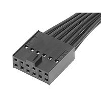 Molex 219658-1124 Rectangular Cable Assemblies Female-Female (OTS) Cbl Assy Dual Row 600mm Tin Plating 12 Ckt Blk