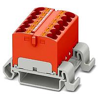 PHOENIX CONTACT 3273684 Push-In Distribution Block PTFIX 12X4-NS35A RD