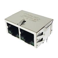 Pulse Electronics JX80-0019NL Modular 1X2 TAB DOWN W/LED'S ETHERNET (NON PoE)