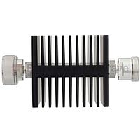 Fairview SA75DMDF50W-06  6 dB Fixed Attenuator 7/16 Male To 7/16 Female Directional Up To 7.5 GHz Rated To 50 Watts With Black Aluminum Heatsink Body
