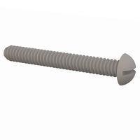 Essentra Components 011024R150 Round Slotted Round Slotted Screw, #10-24 Thread, 1 1/2 Lg
