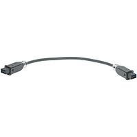 HARTING 33572110015004 Fiber Optic Cable Assemblies Han 3A Marine LC Duplex Hybrid Double Sided Cable Assembly - DC Singlemode GOF, 3x2.5mm (AWG 14) - 1.0m