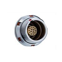 Amphenol LTW FLKD-04EEFS-GCP-001 Circular Push Pull Connectors FLOS, K Series D Size, Metal, 15A, 04 pins, Female Connector, Female Contact, Circular, Push Pull, Solder, Receptacle, Front Fastened, Panel Thickness 4, IP68