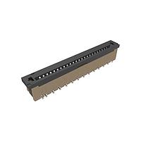 Amphenol FCI SFW24S-2STME1LF Connectors 1.00mm Flex Connector, SFW Straight series, 24 Position, Top Entry Surface Mount, ZIF, with Mount Plate