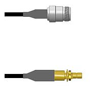 Amphenol Custom Cable Q-1W03Q0008144i RF Cable Assemblies N-SJ/SMB-SJB RG58 144I