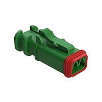 Amphenol SINE Systems AT06-2S-OMRDGRN Automotive Connectors 2 Position Overmolded Plug, Socket, Reduced Seal, Green