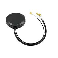 Quectel YB0008AA MIMO External, 4G MAIN: 698 960 MHz, 1710 2690 MHz;  GNSS: 1575.42 +/-5 MHz, 1561.098 +/-5 MHz;  4G DIV: 1710 2690 MHz , Main LTE&DIV LTE&GNSS, Combining, 300 +/-10, SMA Male (center pin), Adhesive, diameter 84  17.5