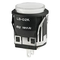 NKK Switches LB02KW01-5C-JB Panel Mount Indicators / Switch Indicators ROUND BLACK BODY RED LED CLEAR/WHITE CAP