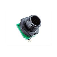 Amphenol LTW BD-05PMMR-LC7001 Standard Circular Connector Ceres, Standard Size, Plastic, 5A, 05 pins, Male Connector, Male Contact, Circular, 2 Points Lock, PCB 90, Receptacle, IP67