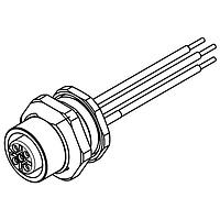 Molex 1200705168 Circular Metric Connectors M12-REC-Fem-4P-BACK-PG9-0.2M-PVC