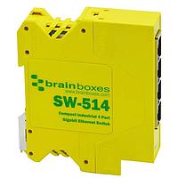 Brainboxes SW-514 Unmanaged Ethernet Switches Ethernet 4 Port Gigabit Switch Ind tem range -40F to +176F