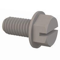 Essentra Components 32W37516075 Slotted Hex Washer Slotted Hex Washer Screw, 3/8-16 Thread, 3/8 Lg