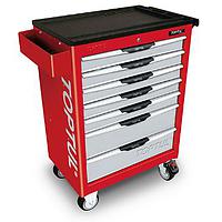 TOPTUL GCAJ0020 - 227PCS W/7-Drawer Tool Trolley GENERAL SERIES - RED