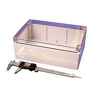 Hammond Manufacturing 1554V2GYCL Enclosures General Enclosure - Grey/Clear Lid - 9.4 x 6.3 x 3.5in - Polycarbonate - N4X