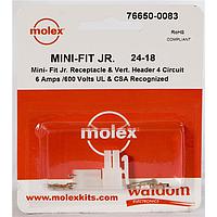 Molex 76650-0083 Connector Kits MiniFit Jr Conn Kit V Hdr Recept 4Ckt