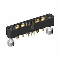 Harwin M80-5T10605M3-02-331-02-331 Power to the Board 6+4 Pos. Male Signal+Power Vertical Throughboard Conn. Jackscrews