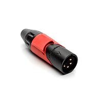 Amphenol Audio AX4MB2M-AU Connectors 4P PIN M PLUG BLKGLD W RED MRK SLV