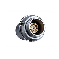 Amphenol LTW FLBC-07EEFS-GCP-001 Circular Push Pull Connectors FLOS, B Series C Size, Metal, 7A, 07 pins, Female Connector, Female Contact, Circular, Push Pull, Solder, Receptacle, Front Fastened, Panel Thickness 6, IP50