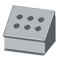 OMEGA SCE-9PBA NEMA 12 Steel Sloping Front Enclosure for 22 & 30.5 mm Push Buttons