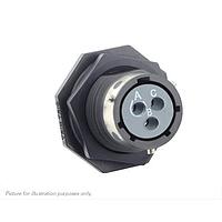 Eaton Souriau-Sunbank UTGX712D3SY Receptacles Jam nut receptacle, without backshell, with 3 female PCB contacts, IP68/69K in unmated conditions, keying Y