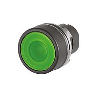 EAO 46-2231.11H0.000 Round Actuator, oe 22.3 mm, oe 29 mm, flush, illuminative, Green, Plastic, transparent, round, Black, Plastic, Momentary, IP65, IK03