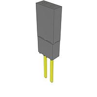 Samtec ESW-102-24-G-S Stackthrough .100" Elevated Socket Strip