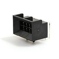 Molex 44428-0801 Shrouded R.A. RECPT 8P tin w/snap-in pegs