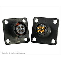 Eaton Souriau-Sunbank UTS08E4S Receptacles 4P Sckt Receptacle Square Flange Sz 8E