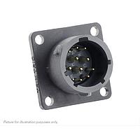 Eaton Souriau-Sunbank UTSX014D12P Receptacles Square flange receptacle, without backshell, with 12 male PCB contacts, IP68/69K in unmated conditions