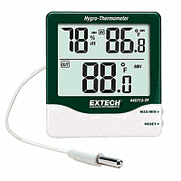 EXTECH 445713-TP Big Digit Indoor/Outdoor Hygro-Thermometer (Compact Hygro-Thermometer with Detachable Probe)