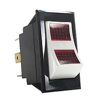 Carling Technologies TIGK51-1L-RD-FN CHR Full Sized Rocker Switches TIGK511LRDFN CHR