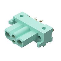 Amphenol Positronic DF04F3N/AA Connectors DragonFly Gold Plating 4 Pos 22-16 AWG Copper Alloy Female Straight Angle 2 Row