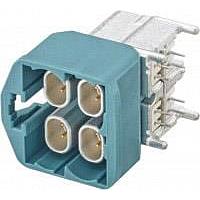 Rosenberger E6S20D-40MT5-Z RF Adapters - In Series H-MTD RIGHT ANGLE PLUG FOR PCB - Quad
