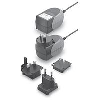 Cincon TR15RA180-11E03-GY-BK-Level-V Interchangeable Plugs Switching Adapter, Level V, Wallmount, 15 Watt, 90-264VAC Input, 18VDC Output, 5.5x2.1x12.0mm, Straight, DC Cable 1800mm