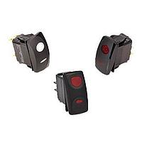 Carling Technologies V8D1S00C-ZZC00-000 Sealed Rocker Switch 20A 12VDC BLK ACT PANEL SEAL