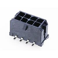 Molex 218216-0430 Headers Micro-Fit+ Vert Header SMT 3mm Pitch Dual Row 4 Ckts (Sn) Plating Glow-Wire  Press Clip Blk Reel