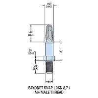 Heyco 10729 Threaded Support, Male HSCBS4-05 NATURAL NYL PCB Support