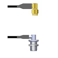 Amphenol Custom Cable Q-3601S0008144i RF Cable Assemblies SMA-RP/N-RJB RG58 144I