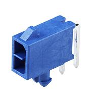 Molex 212528-0431 PCB Receptacle Micro-Fit+ Versa Color RA Header Thru Hole  Dual Row 4 Ckts  (Au) GloWire Blu