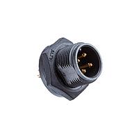 Amphenol LTW 1BD-02PMMS-SC7001 Standard Circular Connector Ceres, Standard Size, Plastic, 5A, 02 pins, Male Connector, Male Contact, Circular, Screw Thread, Solder, Receptacle, IP67