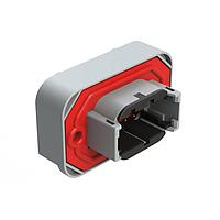 Amphenol SINE Systems ATM15-08PB-BM01 Connectors Str Flng Mnt PCB Rcp 8POS Gry Gld Cont B