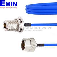Fairview FMCA1050 N Female Bulkhead to N Male Cable FM141FLEX Coax and RoHS Compliant
