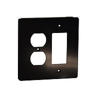 Square D SQWS802452BK Cover Frame 2 G MID+ 1 DUPLEX 1 DECO WP BK