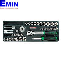 TOPTUL GCAT4001-  40PCS - 1/4inch & 3/8inch DR. Socket Set (METRIC & SAE)