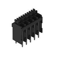 Wurth Elektronik 691410100005 Fixed Terminal Blocks WR-TBL 3.5mm pitch Monoblock THT Black Vertical Dual Pin cable entry Screwless Push In 5P