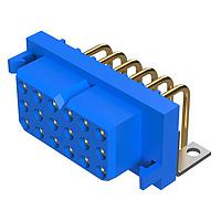 Amphenol Positronic PLC18F4B0A1/AA Connectors Power Connector - 3 Row, 18 size 16 contacts, Socket (Female), Right Angle Solder, [0.76u] gold over nickel